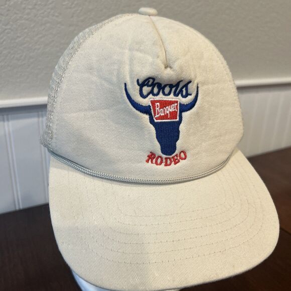 Coors RODEO Beer Banquet White Hat Cap Snapback Rope Promotional - Picture 8 of 13